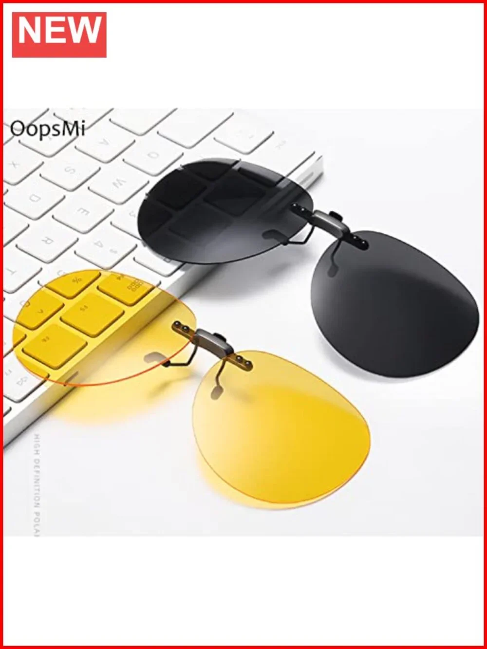 Polarized Clip On Sunglasses Anti-Glare UV400 Protection Flip-Up Driving
